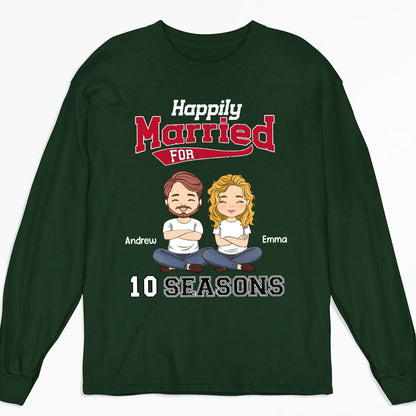 Happy Marriage - Personalized Custom Long Sleeve T-shirt