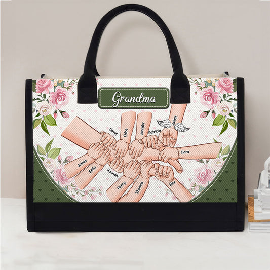 Rose Hands - Personalized Custom Canvas Tote Bag