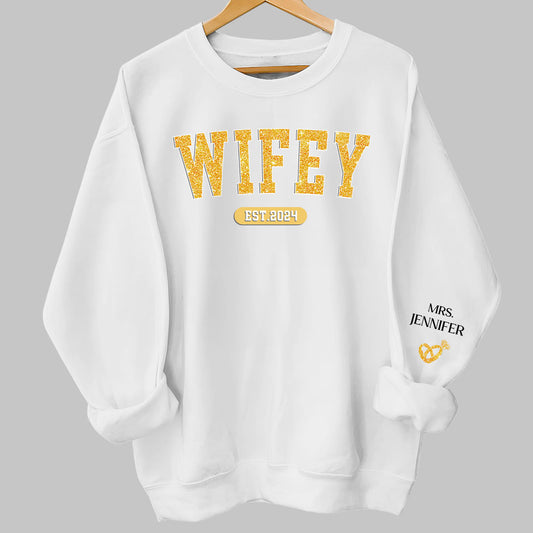 Being Wifey Est - Personalized Custom Long Sleeve T-shirt