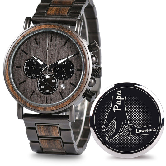 Hand In Hand Together - Personalized Engraved Wooden Watches GQ026