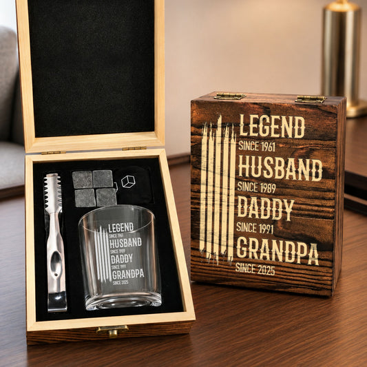 The Original Legend - Personalized Custom Whiskey Glass Set
