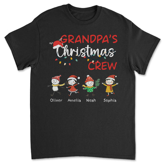 Grandpa Christmas Crew Always Ready - Personalized Custom Shirt