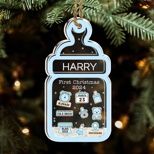 My 1st Christmas - Personalized Custom Acrylic Shaker Ornament