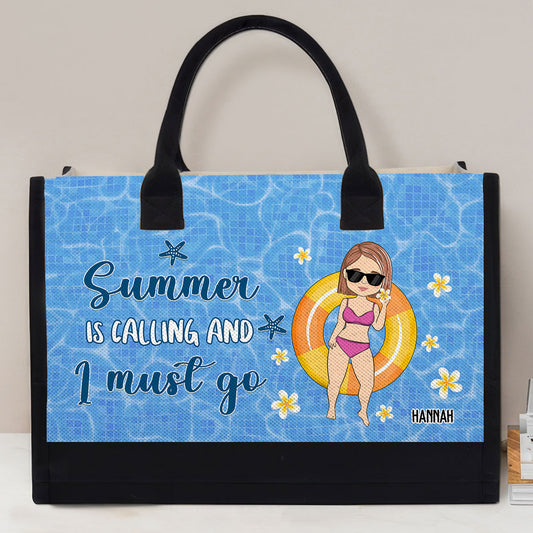 Sand On Stress Off - Personalized Custom Canvas Tote Bag