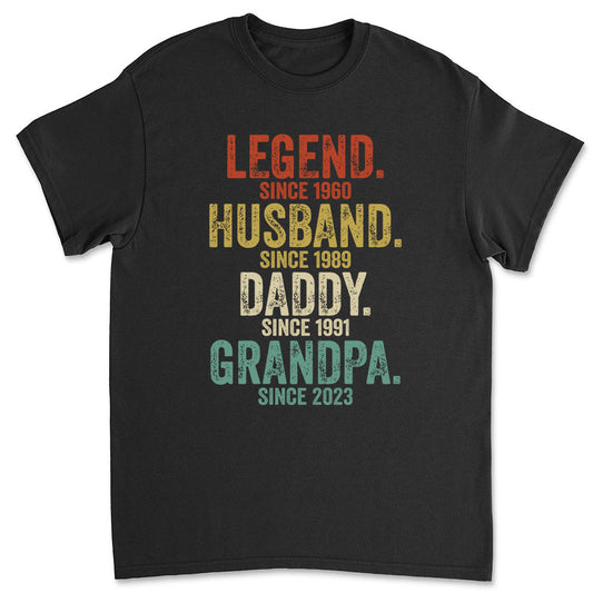 Legend Husband Dad Papa - Family Personalized Custom Unisex T-shirt, Hoodie, Sweatshirt