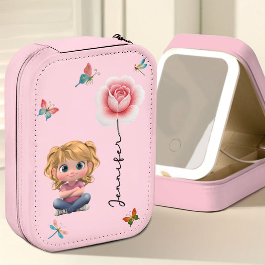 Beautiful Little Soul - Personalized Custom Jewelry Box With LED Mirror