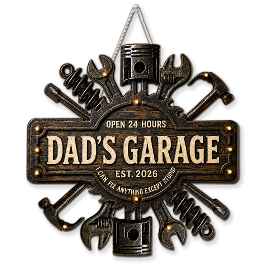 Dad Garage - Personalized Custom Wood Sign