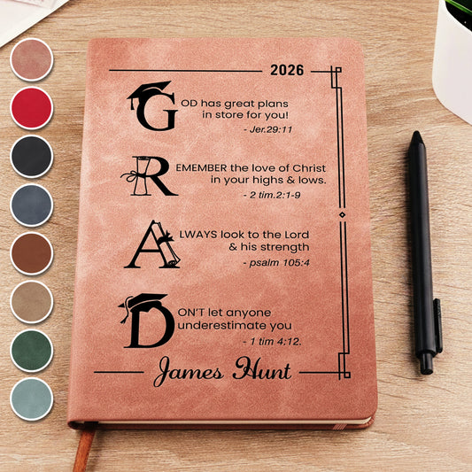 God Has Great Plans For You - Personalized Custom Leather Journal