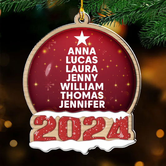 Custom Name Family - Personalized Custom 3D Inflated Effect Acrylic Ornament