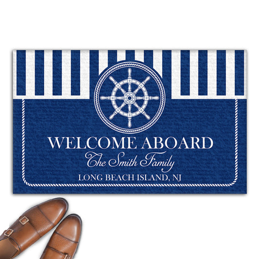 Welcome Aboard - Personalized Custom Doormat