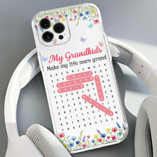 Grandkids Make Life More Grand Puzzle - Personalized Custom 3D Inflated Effect Phone Case