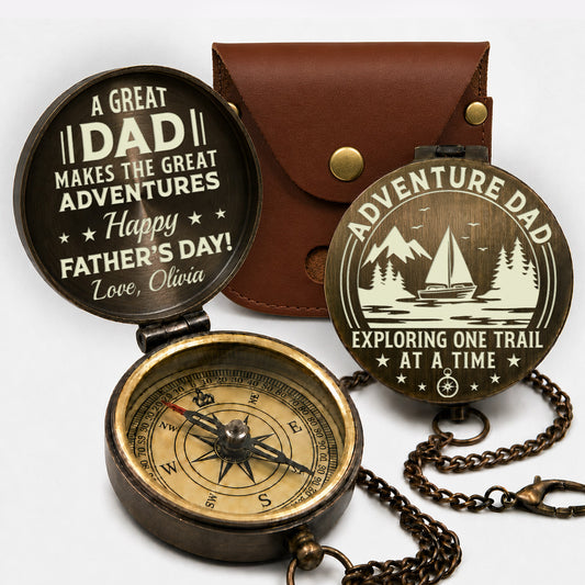 Adventure Dad - Personalized Custom Engraved Pocket Compass