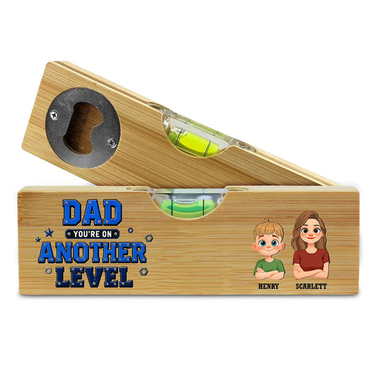 Level Up - Personalized Custom Wooden Spirit Level Bottle Opener