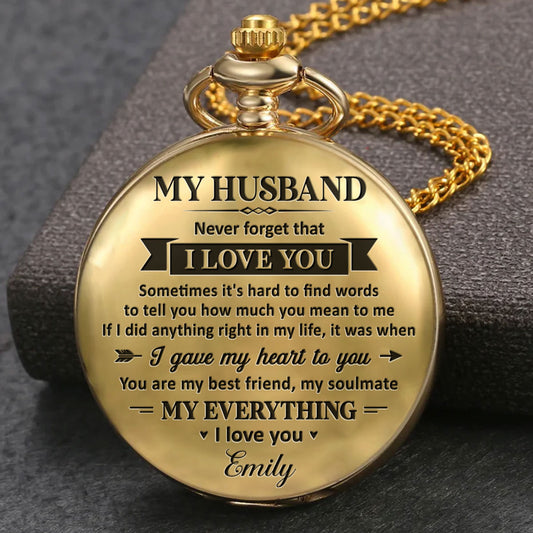 My Soulmate And My Everything - Personalized Custom Pocket Watch