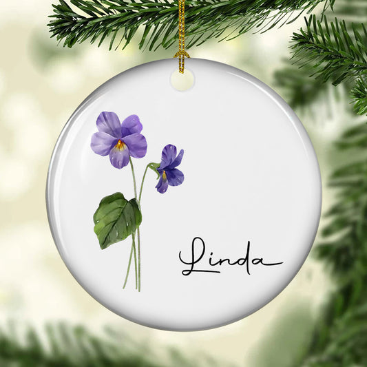 Friends Are Flowers That Never Fade - Personalized Custom Ceramic Ornament