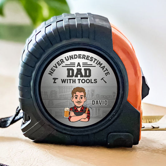 Handy Dad Happy Family - Personalized Custom Tape Measure