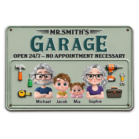 Mr Fix It Garage - Personalized Custom Metal Sign