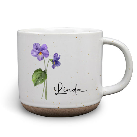 Besties Bloom Together - Personalized Pottery Mug