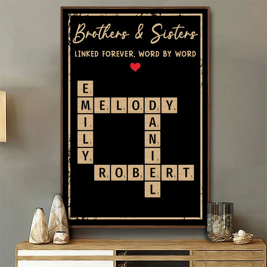 Bound Together Forever As Siblings - Personalized Custom Poster