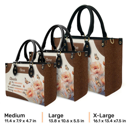 My Greatest Achievement - Personalized Custom Leather Bag