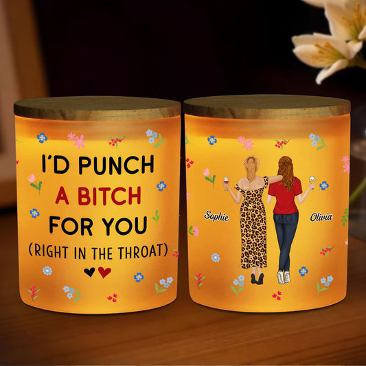 Right In The Throat - Personalized Custom Glass Jar With LED Candle