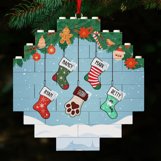 Lovely Stocking - Personalized Custom Puzzle Ornament