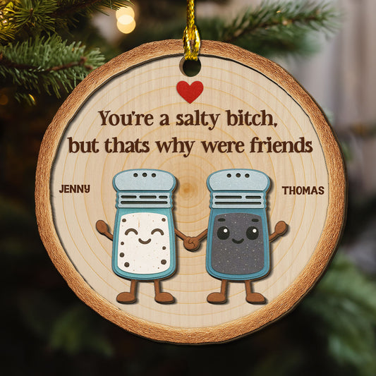 Salty But Sweet - Personalized Custom Freeshape 2-Layered Wood Ornament
