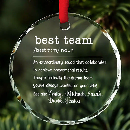 We Are One Epic Team - Personalized Custom Glass Ornament