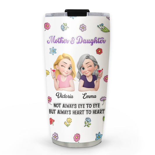 Always Heart To Heart - Personalized Custom 3D Inflated Effect Tumbler