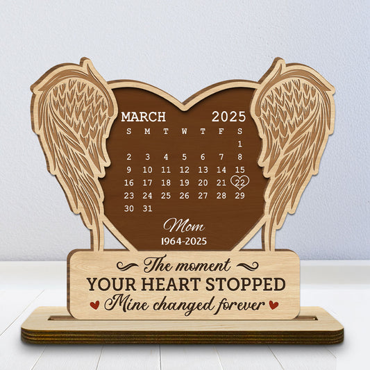 The Moment - Personalized 2-Layer Wood Plaque With Flat Base
