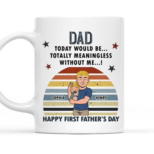 Daddyhood Starts With Love - Personalized Custom Coffee Mug