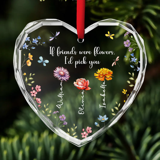 Friendship Is The Greatest Gift - Personalized Custom Glass Ornament