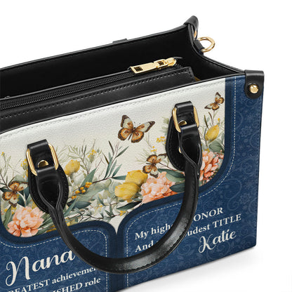 My Highest Honor - Personalized Custom Leather Bag