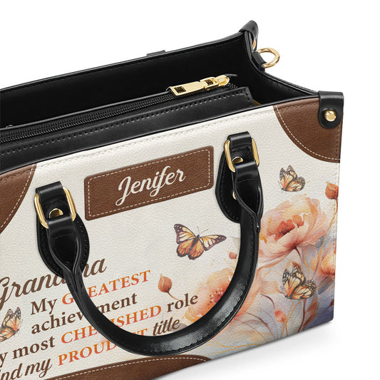 My Greatest Achievement - Personalized Custom Leather Bag