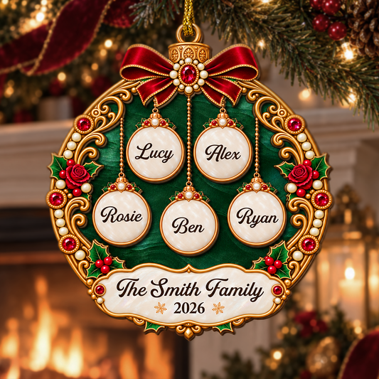 The Family - Personalized 2-Layered Wood Ornament