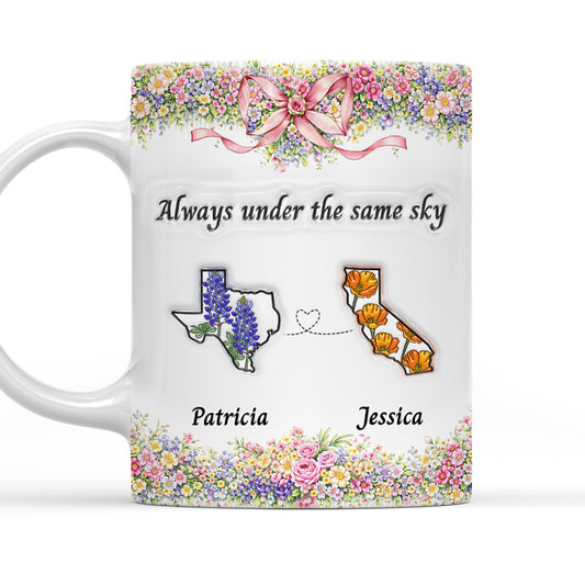 Always Under The Same Sky - Personalized Custom 3D Inflated Effect Mug