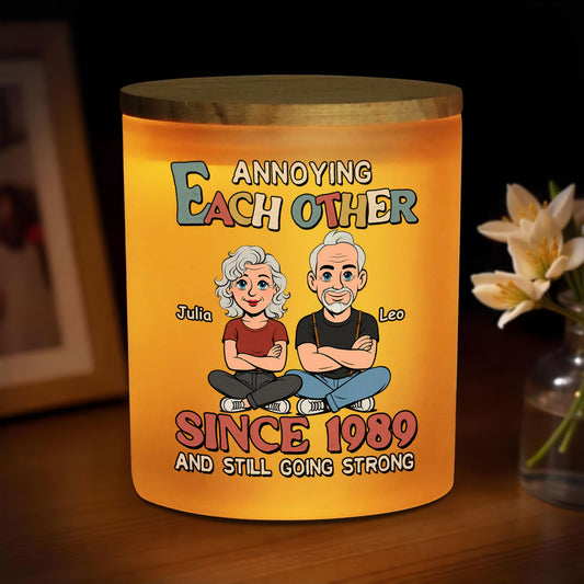 Love You Forever - Personalized Custom Glass Jar With LED Candle