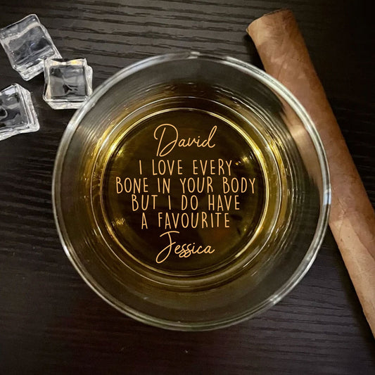 Every Part Of You Loved - Personalized Custom Engraved Whiskey Glass