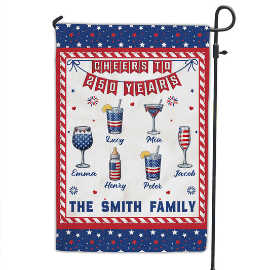 Cheers To 250 Years - Personalized Custom Flag