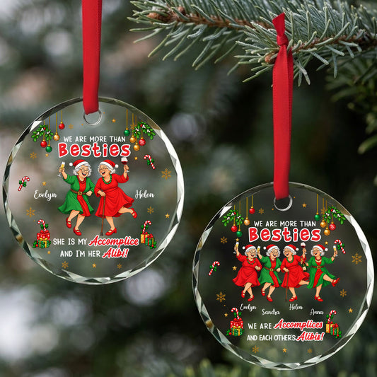 Accomplice And Alibi - Personalized Glass Ornament