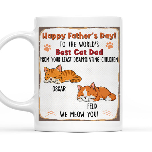 Least Disappointing Cat - Personalized Custom Coffee Mug
