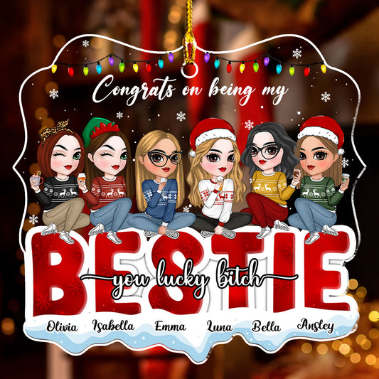 Lucky Bestie - Personalized Custom Acrylic Ornament