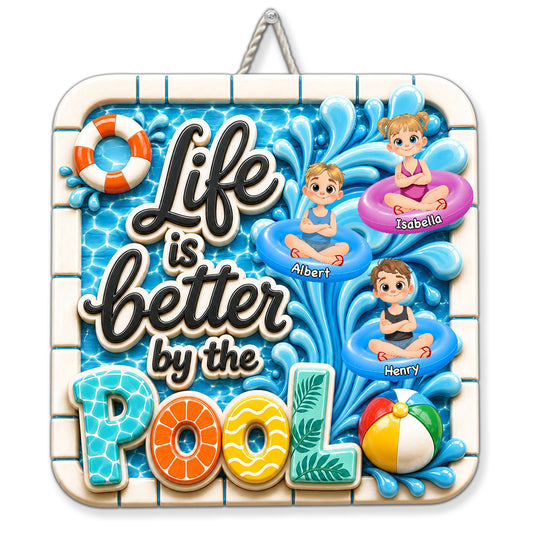 The Best Life Is Here - Personalized Custom 3D Effect Wood Sign