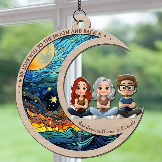 My World Begins With Mom - Personalized Suncatcher