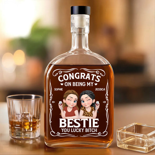 Congratulation Bestie - Personalized Spirits Decanter