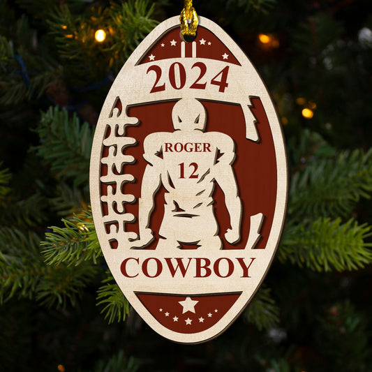 Rucking And Rolling On The Rugby Field - Personalized Custom 2-Layered Wood Ornament