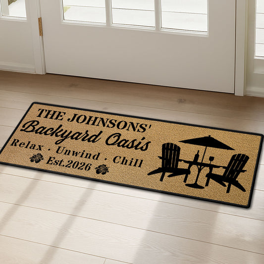 Backyard Oasis - Personalized Custom Runner Rug
