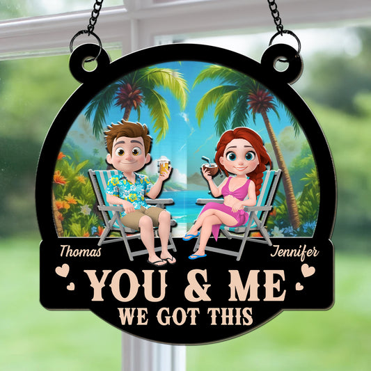 Summer You And Me - Personalized Custom Suncatcher