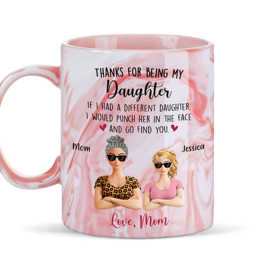 Forever My Little Sunshine - Personalized Custom Pink Marble Mug