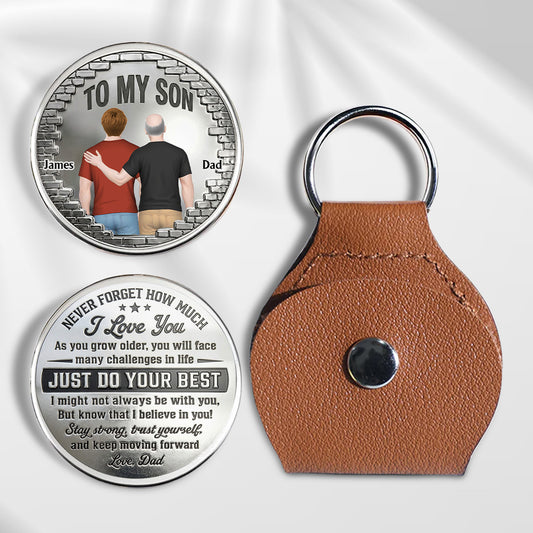 To My Son I Believe In You Back View - Personalized Custom Pocket Hug